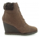 Home shoes MARC O'WEDGE BOOTIE OILY NUBUCK DARK BROWN | EN