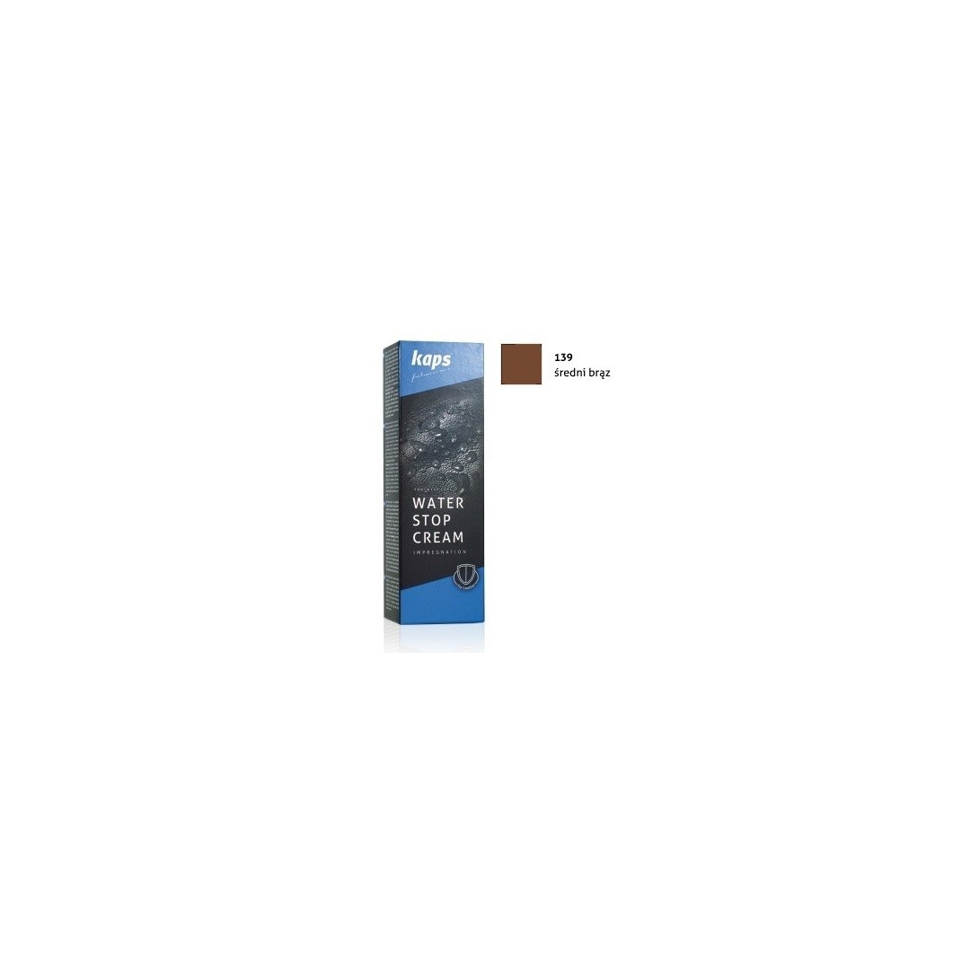 PASTA KAPS WATER STOP CREAM ŚREDNI BRĄZ - 75 ML - Pasta impregnująca buty