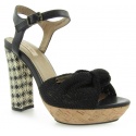 PEPE JEANS SANT JAMES BLACK METALIC MESH FABRIC- CRUST SHEEP N