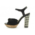 PEPE JEANS SANT JAMES BLACK METALIC MESH FABRIC- CRUST SHEEP N