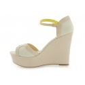 PEPE JEANS CORAL NUDE FABRIC-PU PATENT-NAPPA LTH