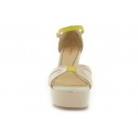 PEPE JEANS CORAL NUDE FABRIC-PU PATENT-NAPPA LTH