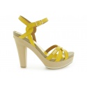 SANDAŁY PEPE JEANS PINNER YELLOW KID LEATHER