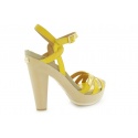 SANDAŁY PEPE JEANS PINNER YELLOW KID LEATHER
