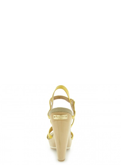 SANDAŁY PEPE JEANS PINNER YELLOW KID LEATHER