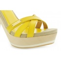 SANDAŁY PEPE JEANS PINNER YELLOW KID LEATHER