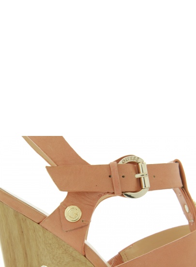 SANDAŁY GUESS BASET SANDALO SANDAL LEATHER CORAL