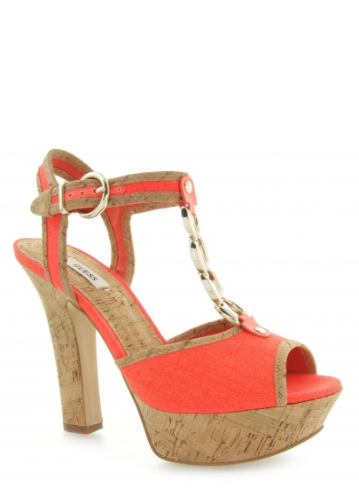 SANDAŁY GUESS PADERAN SANDALO SANDAL FABRI ORANGE
