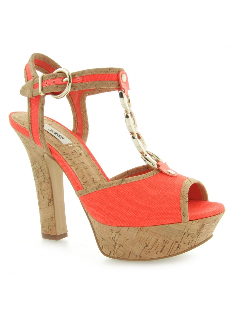 SANDAŁY GUESS PADERAN SANDALO SANDAL FABRI ORANGE
