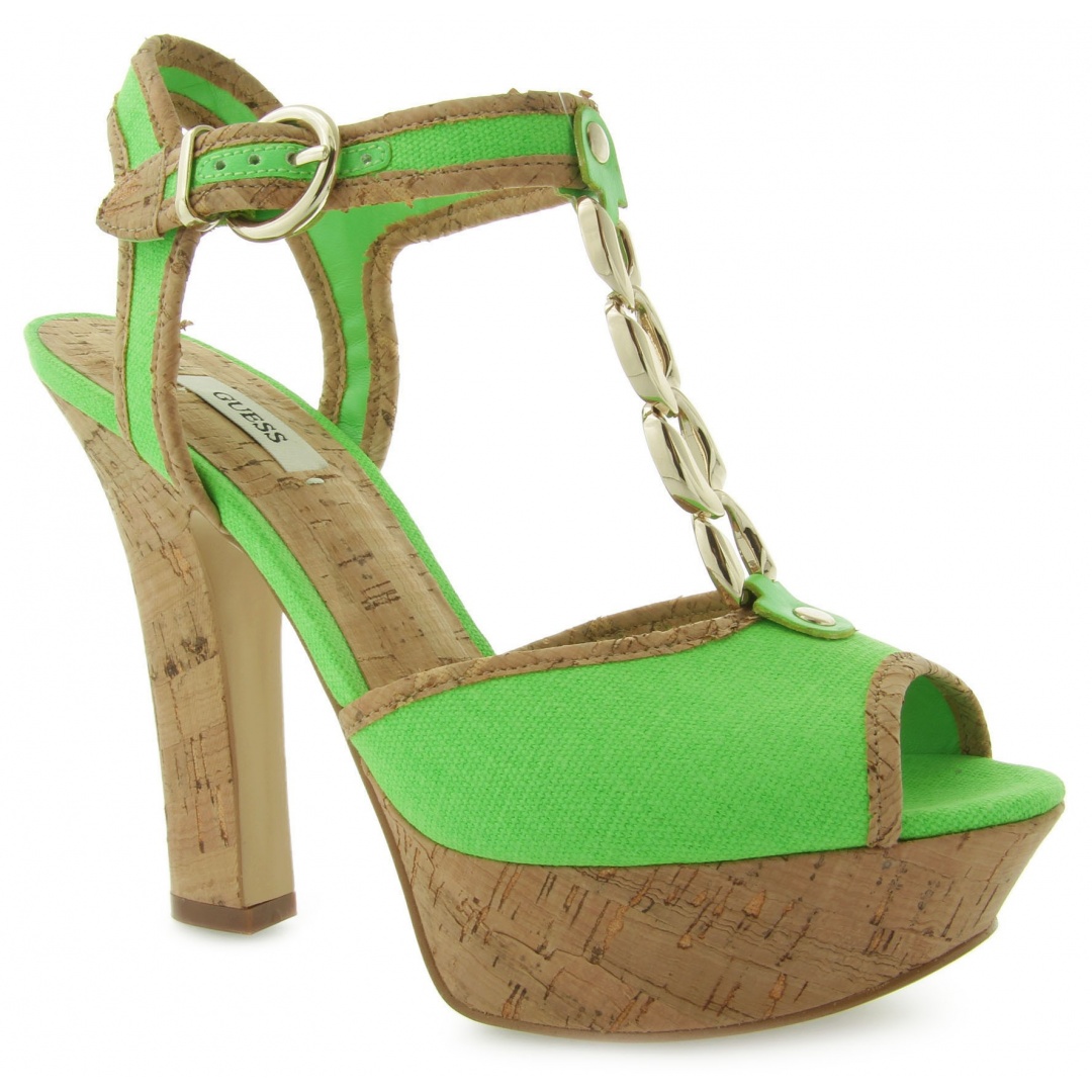 SANDAŁY GUESS PADERAN SANDALO SANDAL FABRI GREEN