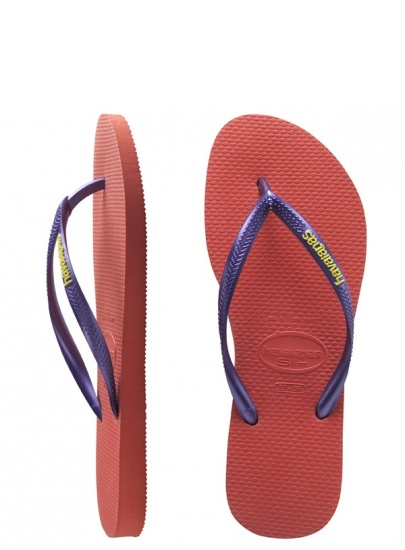 JAPONKI HAVAIANAS SLIM LOGO SALMON