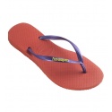 JAPONKI HAVAIANAS SLIM LOGO SALMON