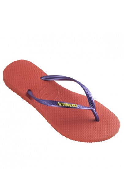 JAPONKI HAVAIANAS SLIM LOGO SALMON