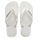 JAPONKI HAVAIANAS TOP LOGO METALLIC WHITE PEARL