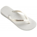 JAPONKI HAVAIANAS TOP LOGO METALLIC WHITE PEARL