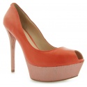 CZÓŁENKA GUESS GABRA SPUNTATO OPEN TOE LEAT ORANGE
