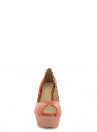 CZÓŁENKA GUESS GABRA SPUNTATO OPEN TOE LEAT ORANGE