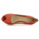 CZÓŁENKA GUESS GABRA SPUNTATO OPEN TOE LEAT ORANGE