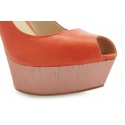 CZÓŁENKA GUESS GABRA SPUNTATO OPEN TOE LEAT ORANGE