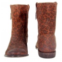 BOTKI GUESS VIVAN PRINTED SUEDE BOOTIE BROWN