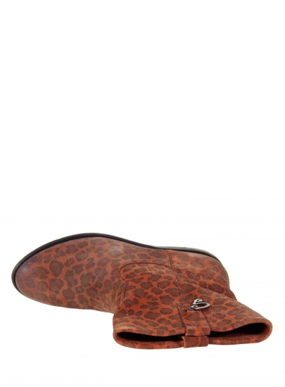 BOTKI GUESS VIVAN PRINTED SUEDE BOOTIE BROWN