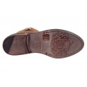 BOTKI GUESS VIVAN PRINTED SUEDE BOOTIE BROWN