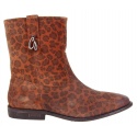 BOTKI GUESS VIVAN PRINTED SUEDE BOOTIE BROWN