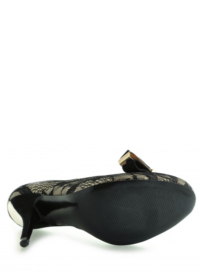 CZÓŁENKA GUESS REETAH 2 DECOLLETE PUMP FABRIC BLACK TAN