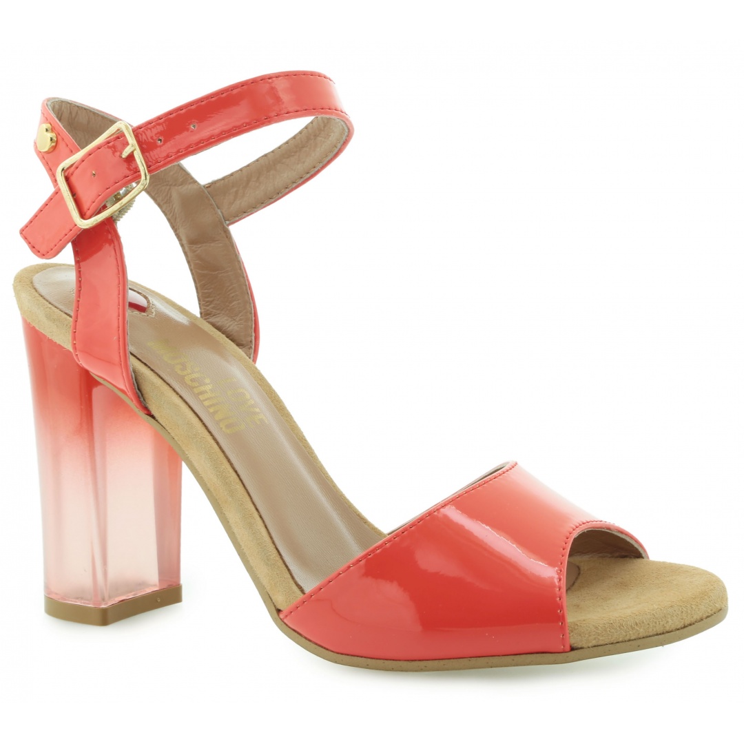 SANDAŁY LOVE MOSCHINO SANDALO RED