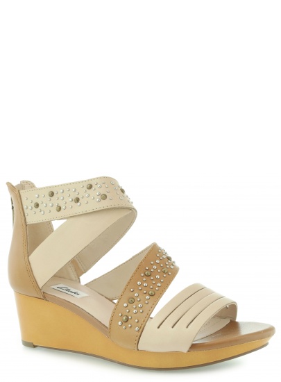 SANDAŁY CLARKS ORNATE CHARM LIGHT TAN LEATHER