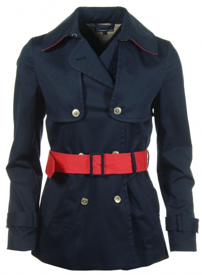 Trencz TOMMY HILFIGER Hayden Stretch Trench Core Navy