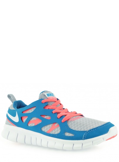 BUTY SPORTOWE NIKE FREE RUN 2 (GS) WOLF GREY WHITE LASER CRIMSON