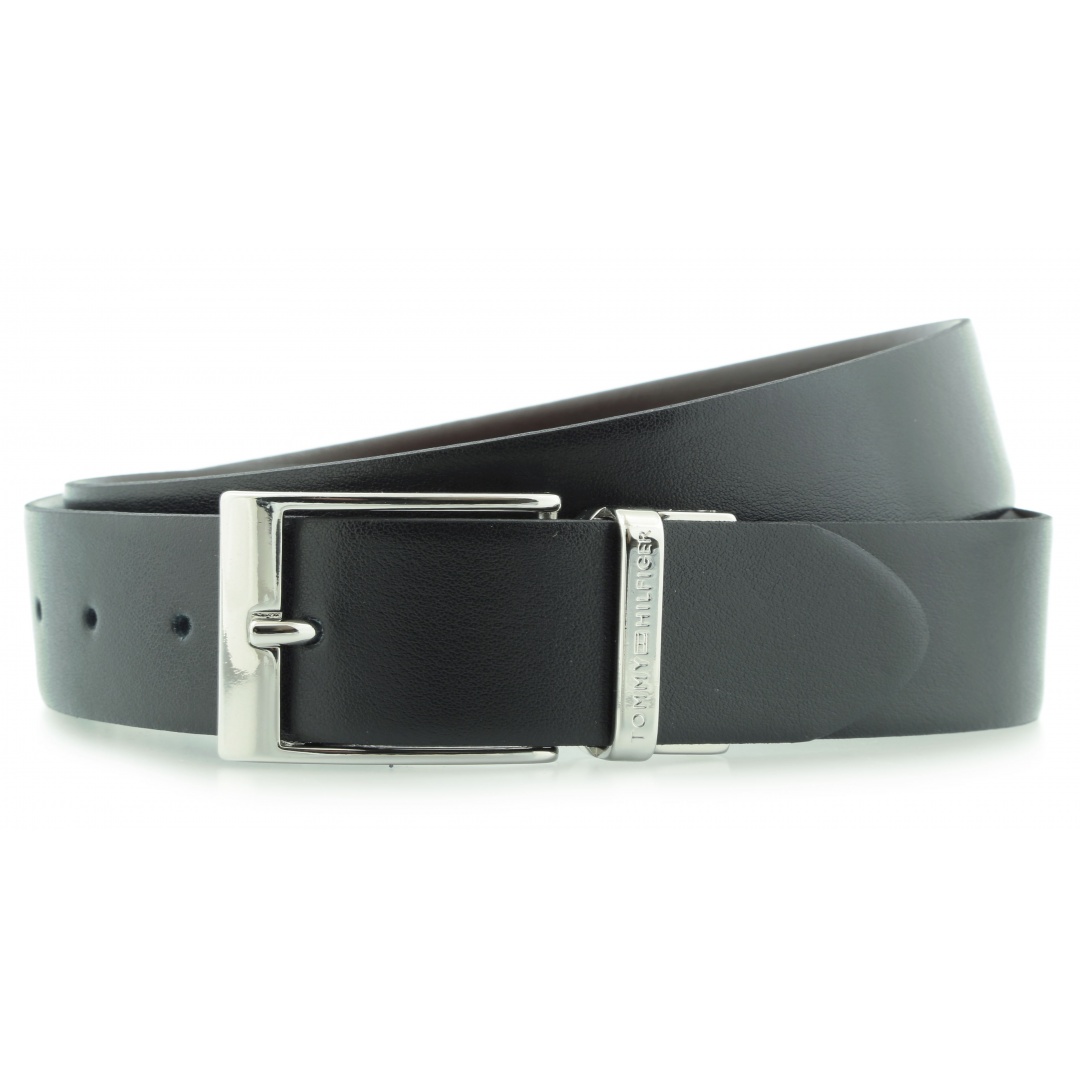 Pasek TOMMY HILFIGER Gift Box Belt 2 Black Dark Brown