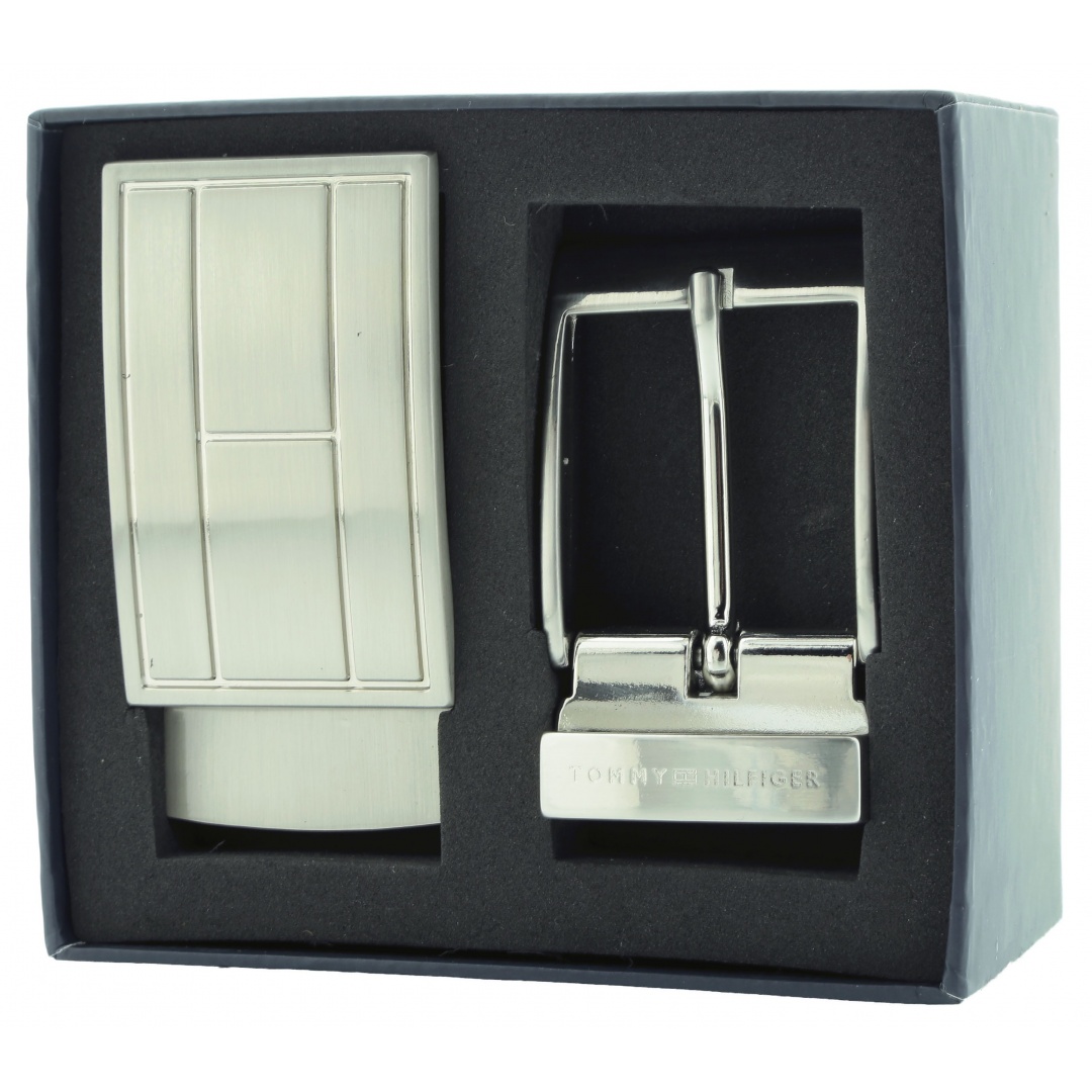 Pasek TOMMY HILFIGER Gift Box Double Buckle Adjustable Black