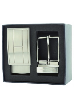 Pasek TOMMY HILFIGER Gift Box Double Buckle Adjustable Black
