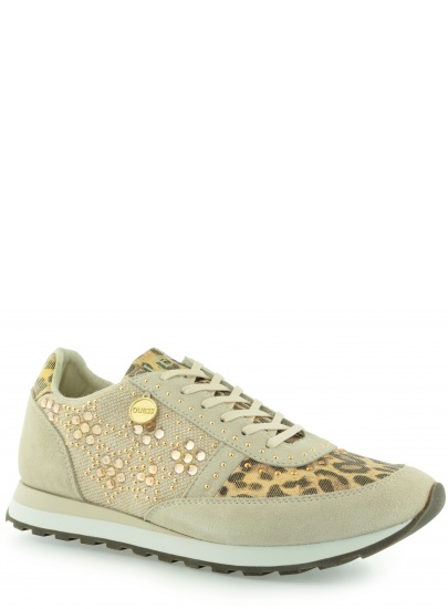 PÓŁBUTY SPORTOWE GUESS GLORY SNEAKER PRINTED FABRIC BEIGO