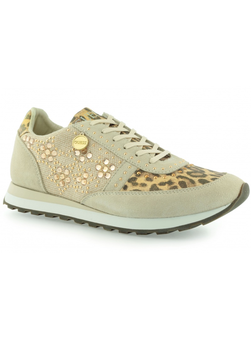 PÓŁBUTY SPORTOWE GUESS GLORY SNEAKER PRINTED FABRIC BEIGO