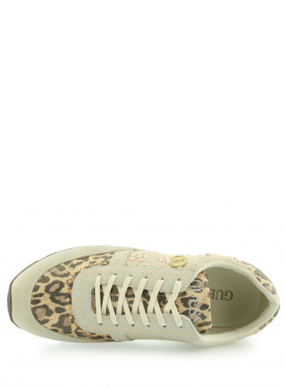 PÓŁBUTY SPORTOWE GUESS GLORY SNEAKER PRINTED FABRIC BEIGO