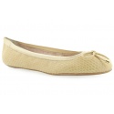 BALERINY DONNA KARAN BELLA BOW EMBOSSED SNAKE SAND