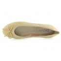 BALERINY DONNA KARAN BELLA BOW EMBOSSED SNAKE SAND