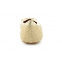 BALERINY DONNA KARAN BELLA BOW EMBOSSED SNAKE SAND