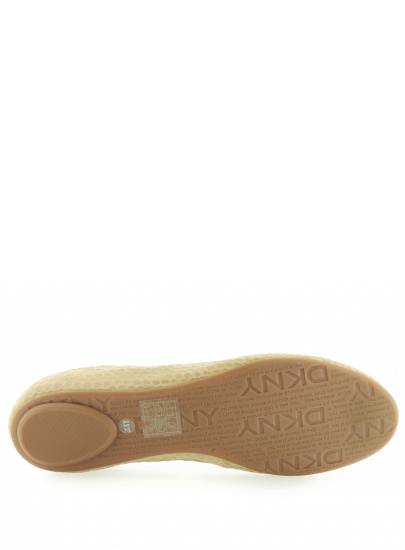 BALERINY DONNA KARAN BELLA BOW EMBOSSED SNAKE SAND