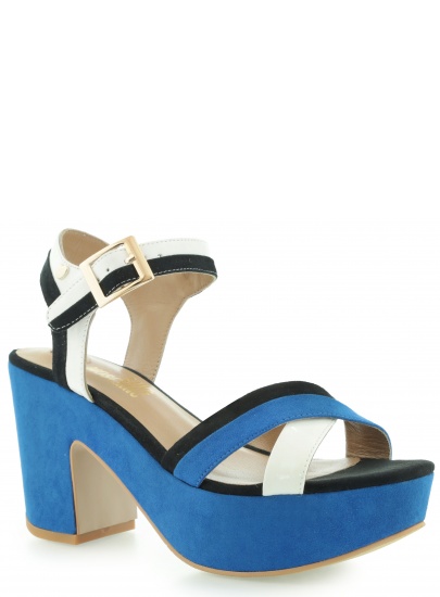 SANDAŁY LOVE MOSCHINO SANDALO MIX NERO BLUE BIANCO