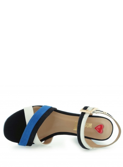 SANDAŁY LOVE MOSCHINO SANDALO MIX NERO BLUE BIANCO