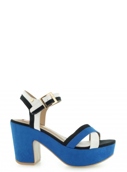 SANDAŁY LOVE MOSCHINO SANDALO MIX NERO BLUE BIANCO