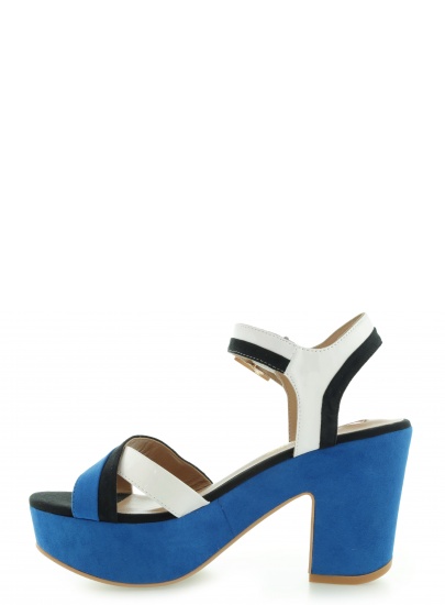 SANDAŁY LOVE MOSCHINO SANDALO MIX NERO BLUE BIANCO