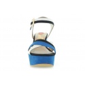 SANDAŁY LOVE MOSCHINO SANDALO MIX NERO BLUE BIANCO