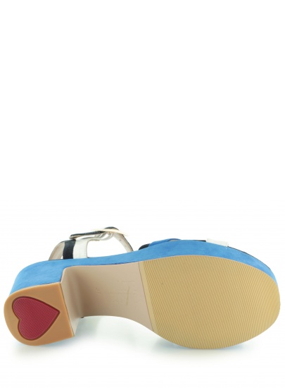 SANDAŁY LOVE MOSCHINO SANDALO MIX NERO BLUE BIANCO