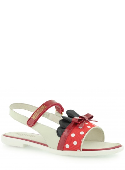 SANDAŁY MOSCHINO 25479 BIANCO ROSSO BIANCO NERO