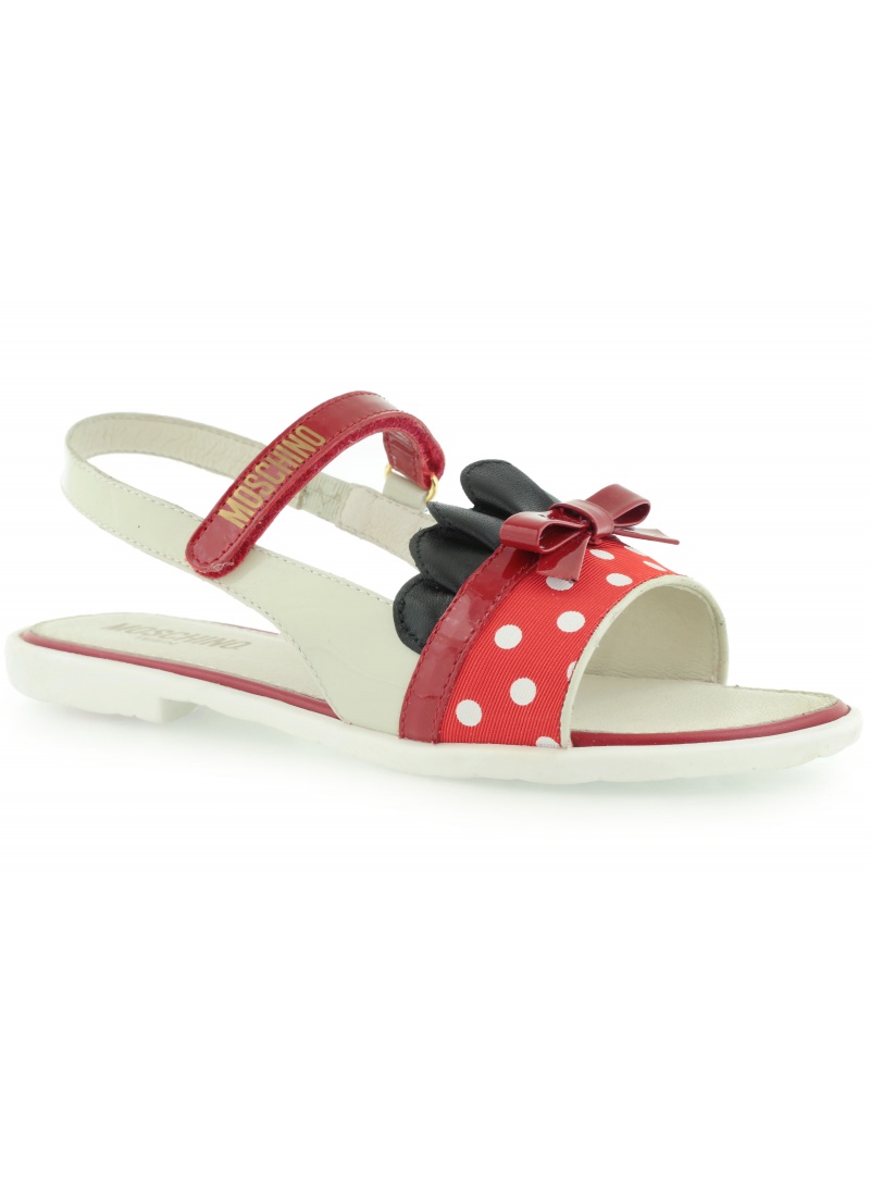 SANDAŁY MOSCHINO 25479 BIANCO ROSSO BIANCO NERO